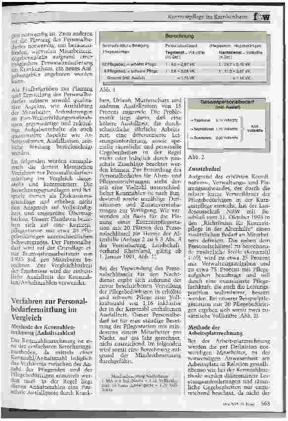 Vorschauseite 2: Kurzzeitpflege im Krankenhaus Betriebswirtschaftliche Kostenkalkulation als Grundlage zur Schaffung einer Kurzzeitpflegestation nach dem Pflege-VG