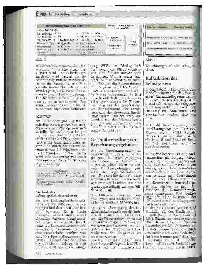 Vorschauseite 3: Kurzzeitpflege im Krankenhaus Betriebswirtschaftliche Kostenkalkulation als Grundlage zur Schaffung einer Kurzzeitpflegestation nach dem Pflege-VG