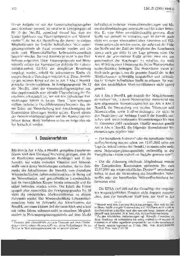 Vorschauseite 4: Das Positivlistensystem der Nahrungsergänzungsmittelrichtlinie - Verfahren zur Erweiterung der Stofflisten und Dossierverfahren