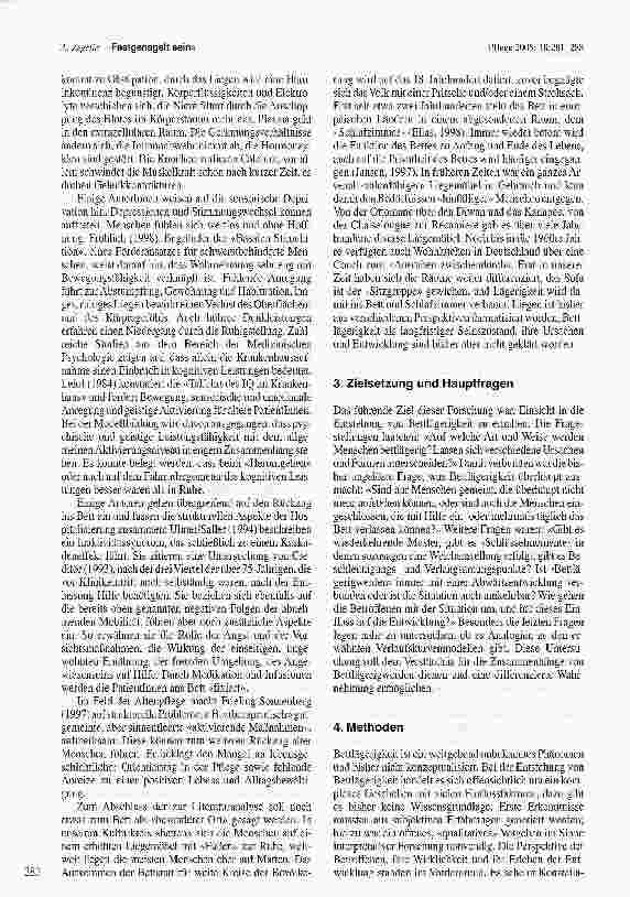 Vorschauseite 3: Festgenagelt sein -Der Prozess des Bettlägerigwerdens durch allmähliche Ortsfixierung