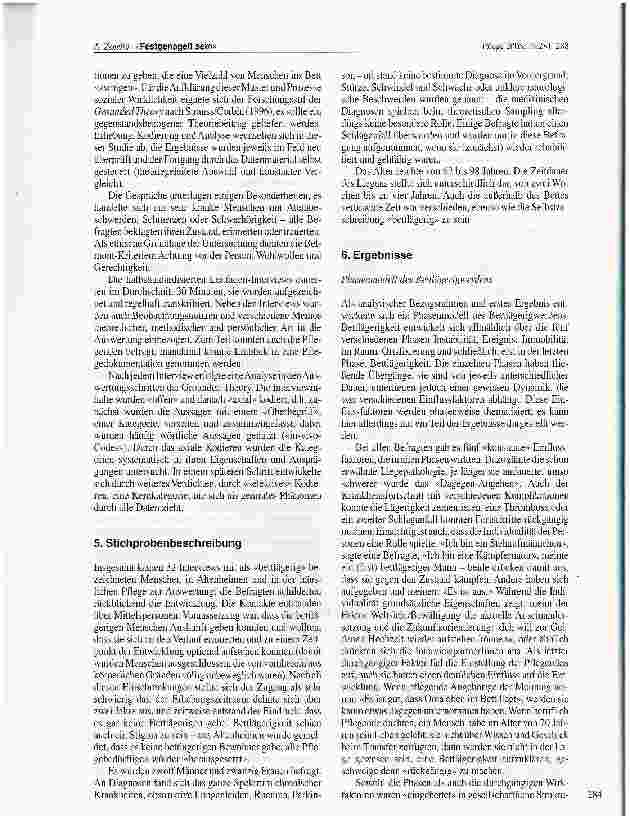 Vorschauseite 4: Festgenagelt sein -Der Prozess des Bettlägerigwerdens durch allmähliche Ortsfixierung
