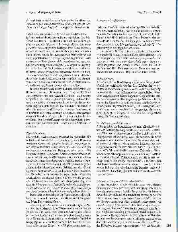 Vorschauseite 6: Festgenagelt sein -Der Prozess des Bettlägerigwerdens durch allmähliche Ortsfixierung