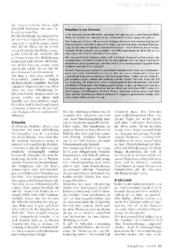 Vorschauseite 2: Persönliche Assistenz:Organisation und Finanzierung in europäischen Ländern