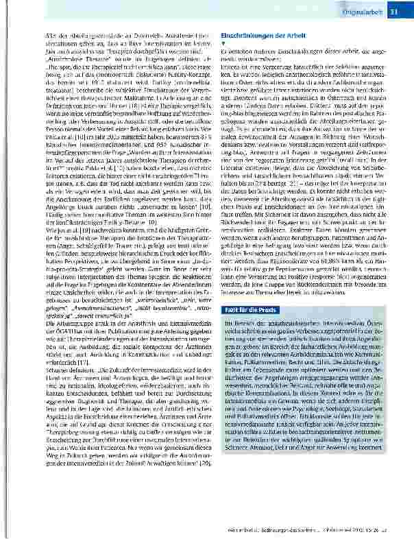 Vorschauseite 6: Bedingungen des Sterbens an Österreichs anästhesiologischen Intensivstationen, eine Querschnittuntersuchung