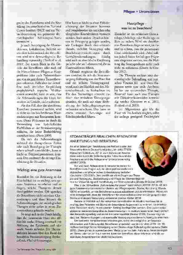 Vorschauseite 2: STOMAPFLEGE BEI GEZIELTER KREBSTHERAPIE