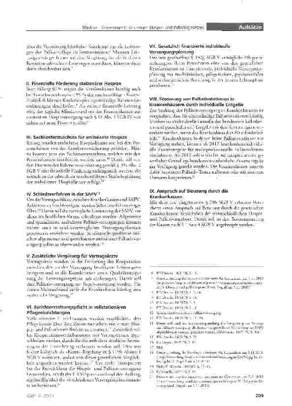 Vorschauseite 2: Kernelemente des neuen Hospizund Palliativgesetzes