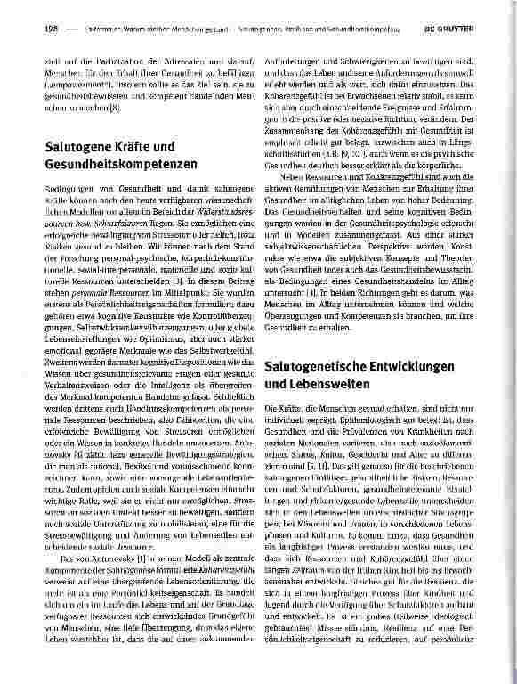 Vorschauseite 3: Warum bleiben Menschen gesund? - Salutogenese, Resilienz und Gesundheitskompetenz