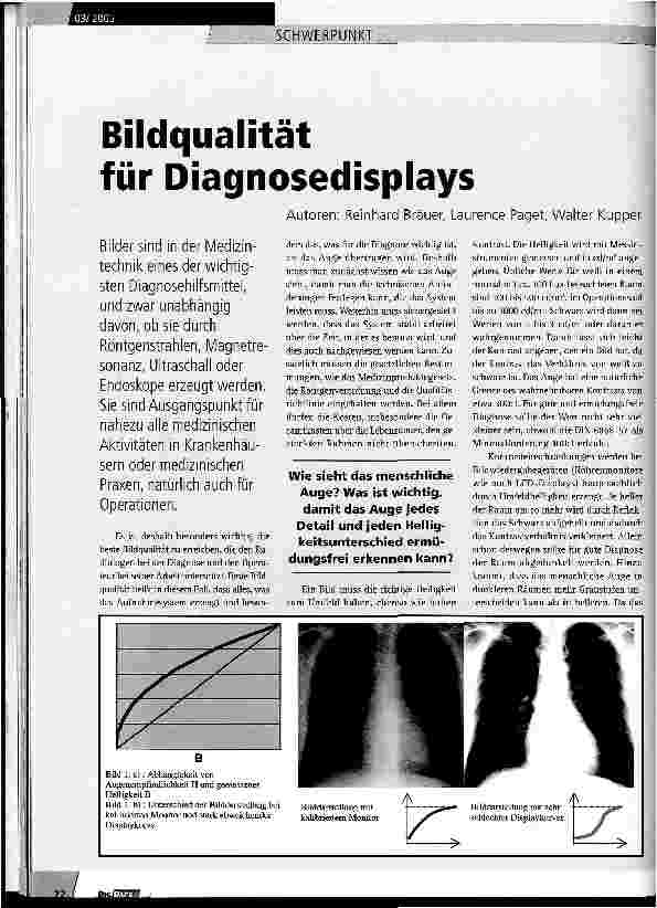 Vorschauseite 1: Bildqualität für Diagnosedisplays