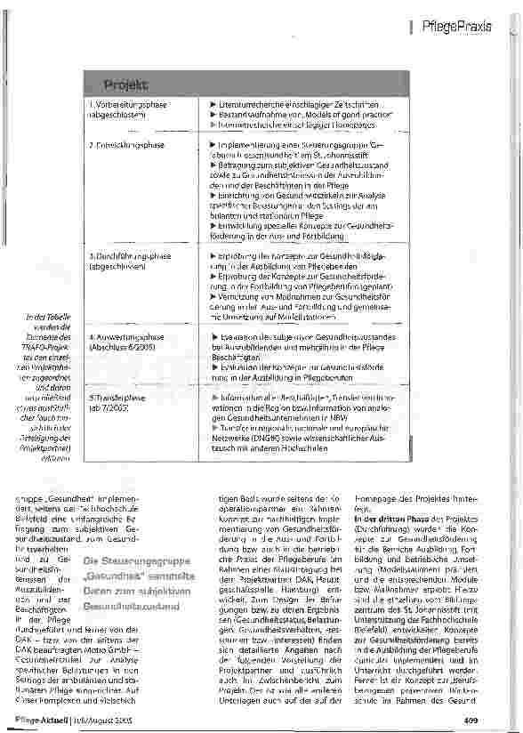 Vorschauseite 2: Gesundheitsförderung in der Ausund Fortbildung in Pflegeberufen