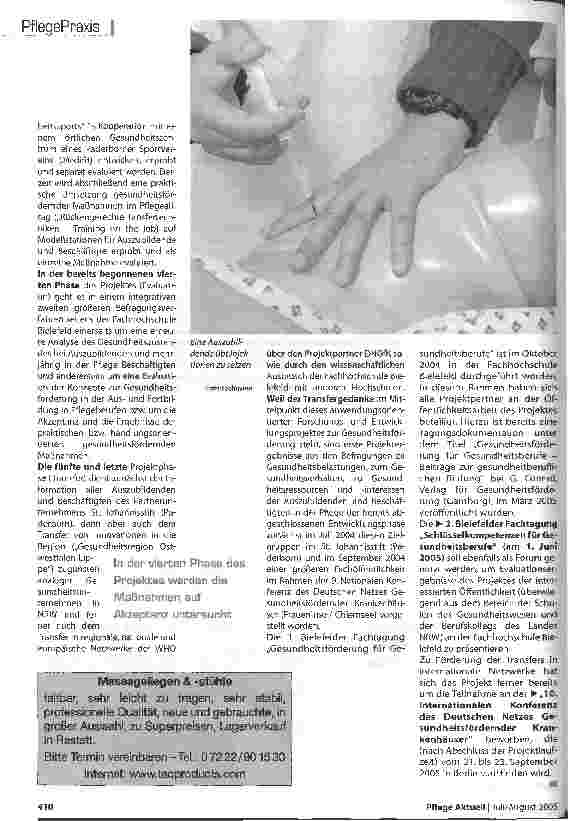 Vorschauseite 3: Gesundheitsförderung in der Ausund Fortbildung in Pflegeberufen