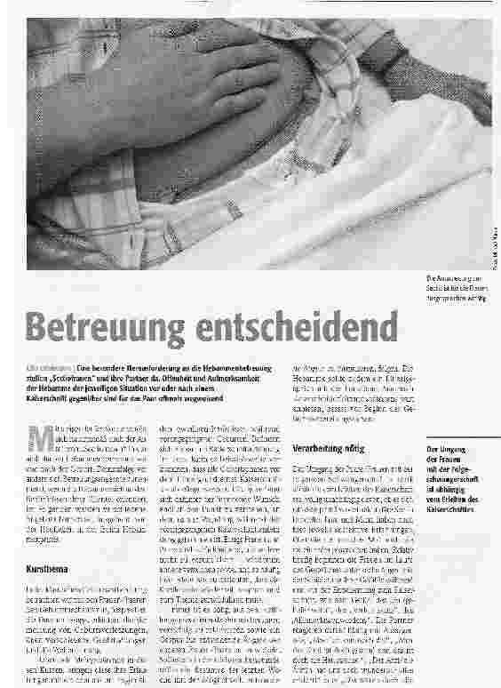 Vorschauseite 1: Betreuung entscheidend