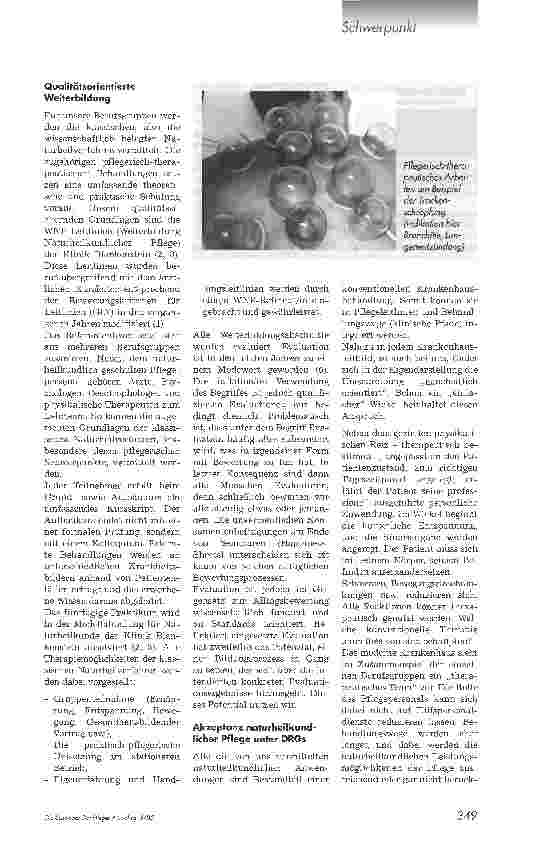 Vorschauseite 2: Weiterbildung. Naturheilkundliche Pflege