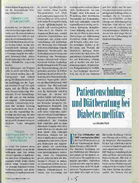 Vorschauseite 1: Patientenschulung und Diätberatung bei Diabetes mellitus