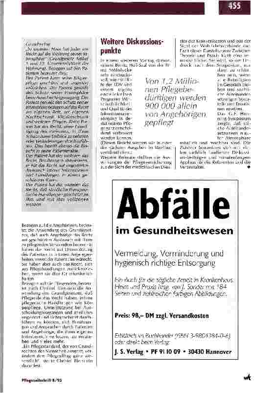 Vorschauseite 5: Sachliche Inhalte sind zu kurz gekommen G. F. Hennig-Symposium kritisiert die Pflegeversicherung