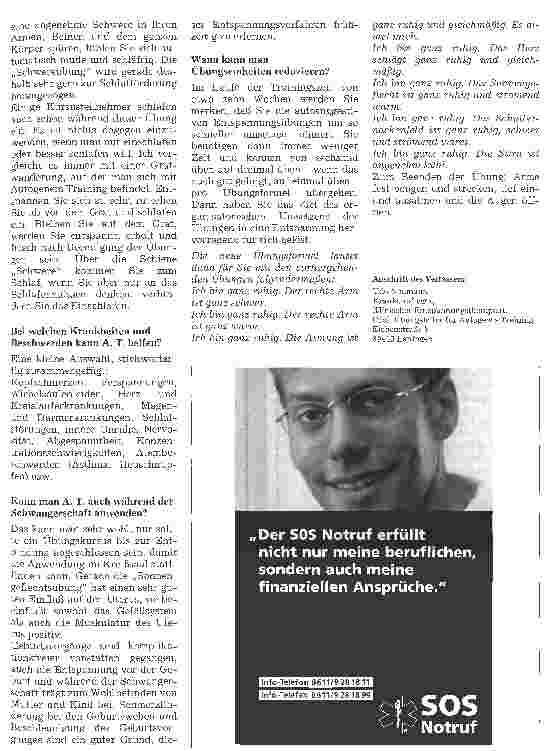 Vorschauseite 3: Streßbewältigung - Autogenes Training für Pflegekräfte Ein Hilfsmittel der Entspannung oder mehr? 3. Folge
