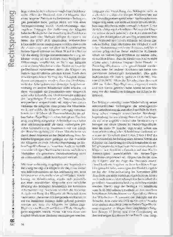 Vorschauseite 2: Direktionsrecht des Arbeitgebers -Berücksichtigung familiärer Belange bei der Verteilung der Arbeitszeit
