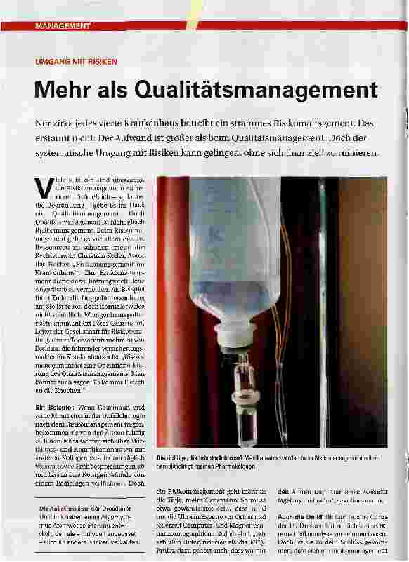 Vorschauseite 1: Mehr als Qualitätsmanagement
