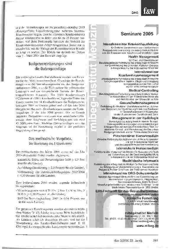 Vorschauseite 2: Zwei DRG-Verordnungen sind im Mai in Kraft getreten:Ministerium bestimmt den landesweiten Fallwert und die besonderen Einrichtungen