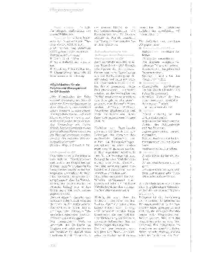 Vorschauseite 4: Optimale Arbeitsabläufe für den NotfallDie Notwendigkeit eines Polytrauma-Managements für den Operationsbereich