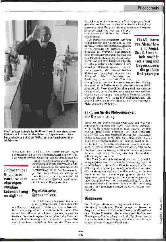 Vorschauseite 2: Vernachlässigt, aber dringend notwendig Die psychiatrische Betreuung alter Menschen zu Hause