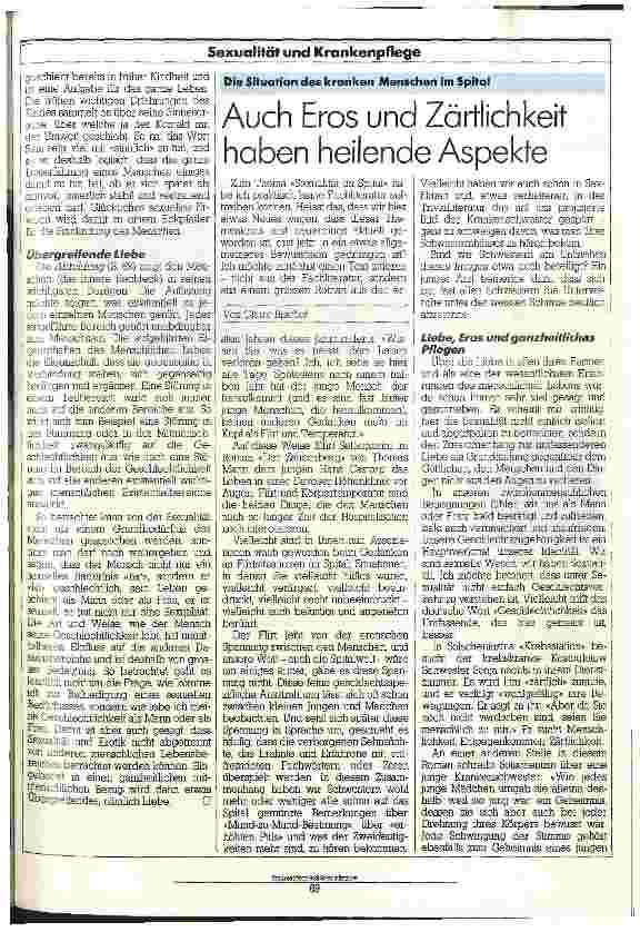 Vorschauseite 1: Auch Eros und Zärtlichkeit haben heilende Aspekte