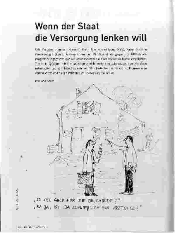Vorschauseite 1: Wenn der Staat die Versorgung lenken will