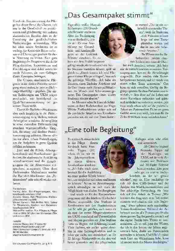 Vorschauseite 4: VON DER HOCHSCHULE ANS PATIENTEN BETT