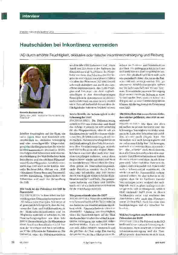 Vorschauseite 1: Hautschäden bei Inkontinenz vermeiden