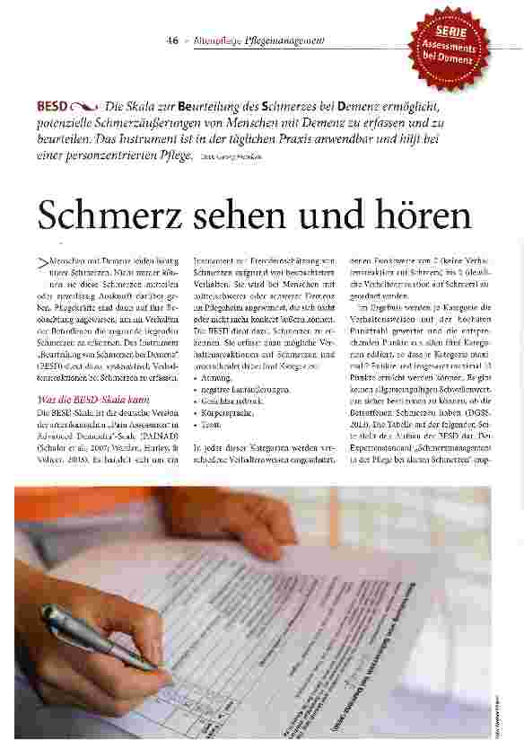 Vorschauseite 1: Schmerz sehen und hören