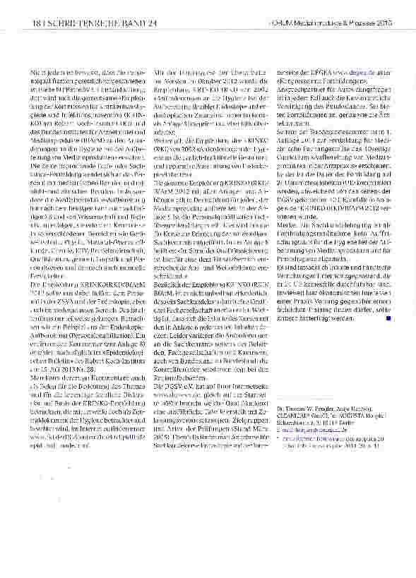 Vorschauseite 2: Hygiene in Klinik und Praxis