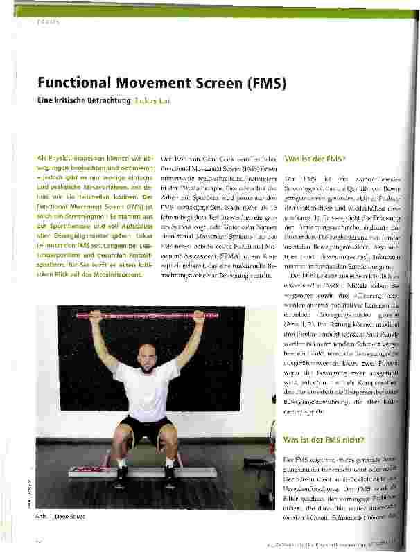 Vorschauseite 1: Functional Movement Screen (FMS)