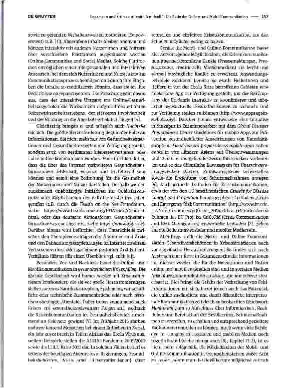 Vorschauseite 2: eHealth & mHealth: Die Rolle der Onlineund Mobil-Kommunikation in der Gesundheitsund Krisenkommunikation
