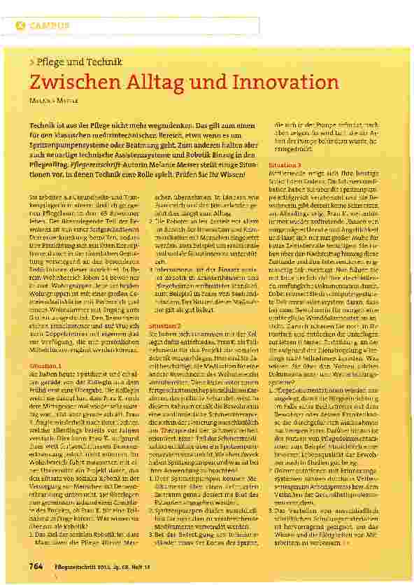 Vorschauseite 1: Zwischen Alltag und Innovation