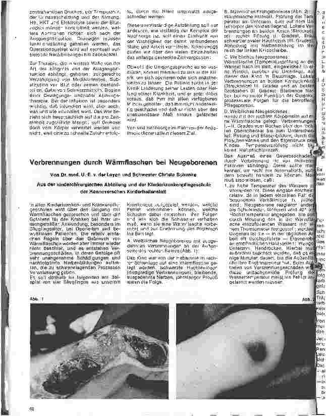 Vorschauseite 1: Verbrennungen durch Wärmflaschen bei Neugeborenen