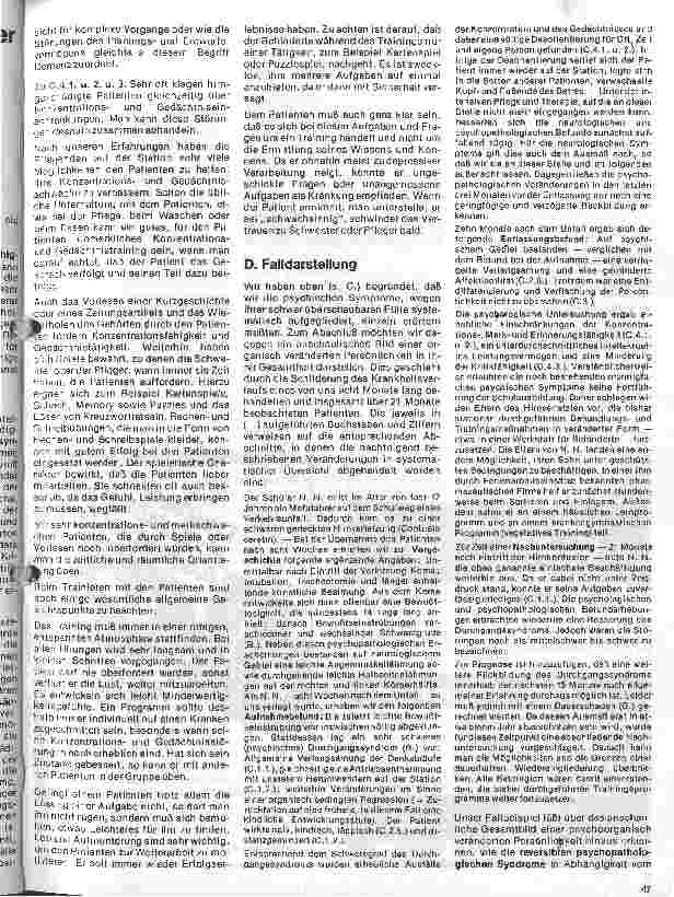 Vorschauseite 2: Informationen für Krankenschwestern-und Pfleger über Patienten mit Hirnschäden im Erwachsenenalter