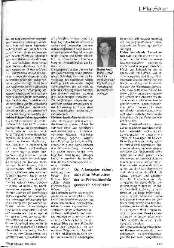 Vorschauseite 2: Aggressionen in der Psychiatrie