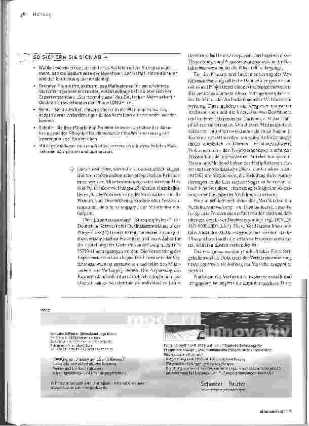 Vorschauseite 3: Sturzmanagement. Auf Kooperation setzen
