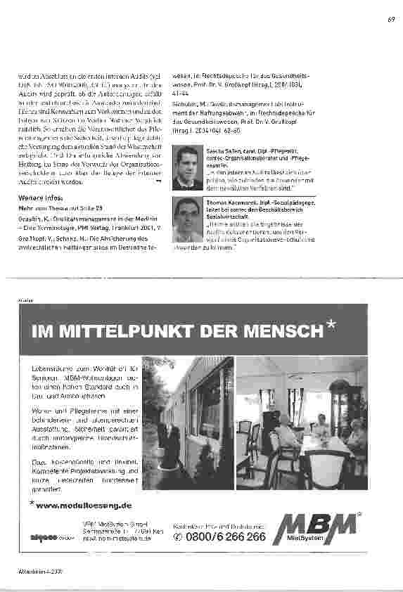 Vorschauseite 4: Sturzmanagement. Auf Kooperation setzen