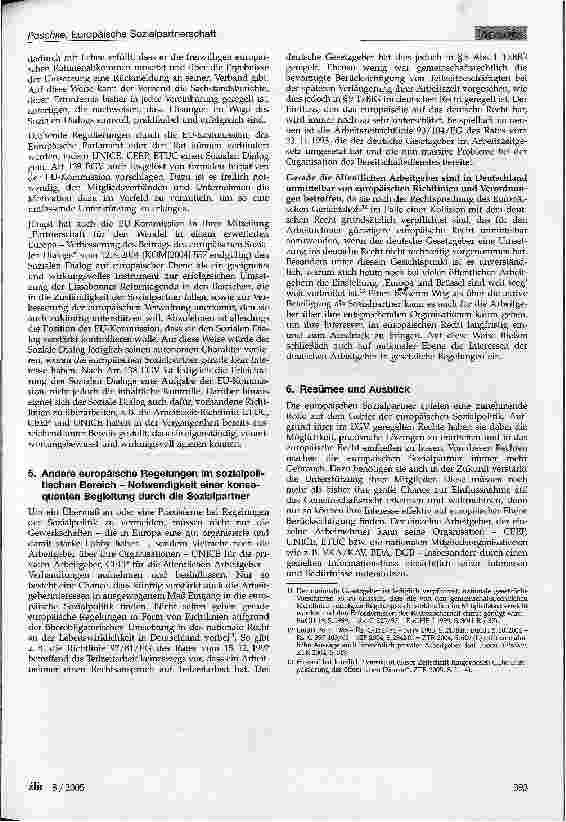 Vorschauseite 4: Europäische Sozialpartnerschaft - Chance für Arbeitgeber und Arbeitnehmer zur Gestaltung der europäischen Sozialpolitik