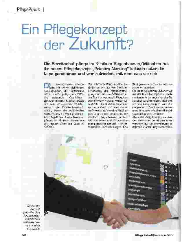 Vorschauseite 1: Ein Pflegekonzept der Zukunft?
