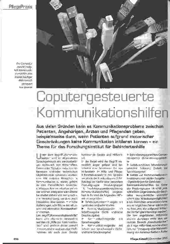 Vorschauseite 1: Computergesteuerte Kommunikationshilfen