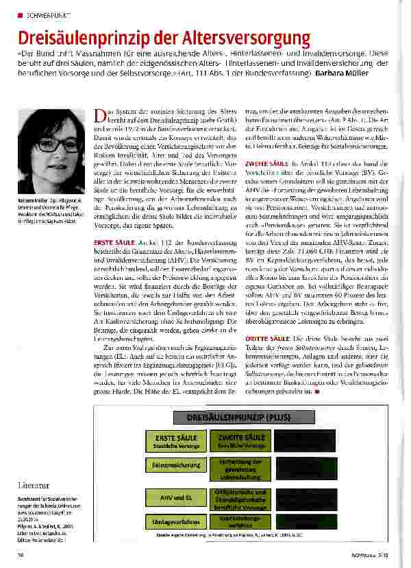 Vorschauseite 1: Dreisäulenprinzip der Altersversorgung