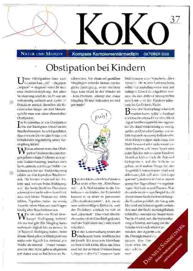 Vorschauseite 1: Obstipation bei Kindern