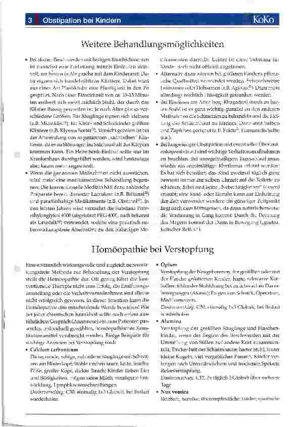 Vorschauseite 3: Obstipation bei Kindern