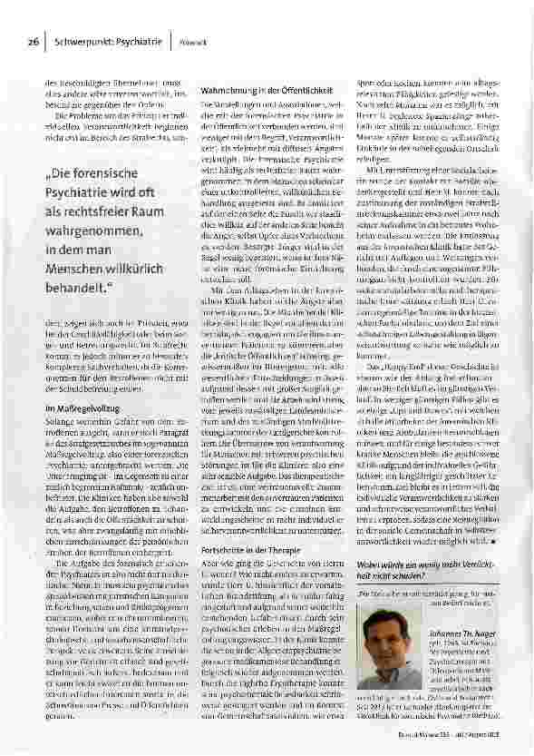 Vorschauseite 3: Zwischen Therapie und Scbhutzauftrag