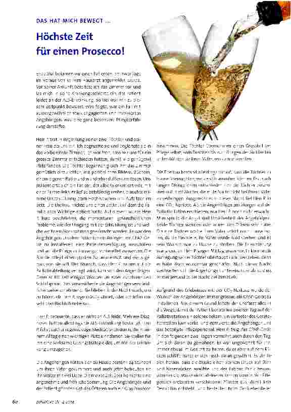 Vorschauseite 1: DAS HAT MICH BEWEGT ... Höchste Zeit für einen Prosecco!