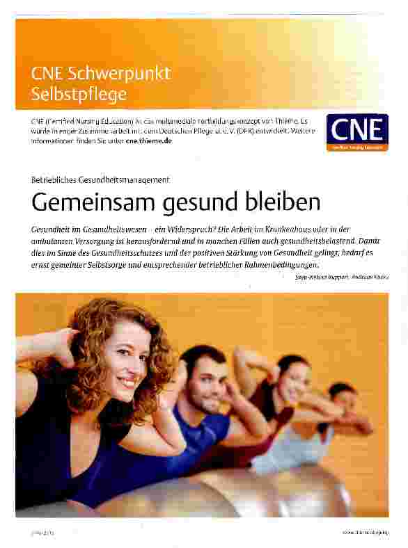Vorschauseite 1: Gemeinsam gesund bleiben