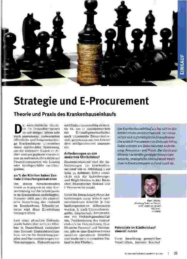 Vorschauseite 1: Strategie und E-Procurement