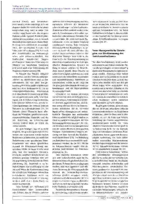Vorschauseite 4: Die metabolische Selbstzerstörung des kritisch kranken Patienten (Teil II): Die Bedeutung der modernen Medizin und therapeutische Konsequenzen