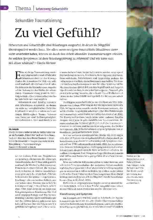 Vorschauseite 1: Zu viel Gefühl?